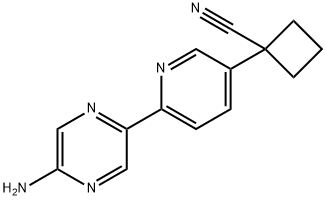 Cyclobutanecarbonitrile, 1-[6-(5-amino-2-pyrazinyl)-3-pyridinyl]- 结构式