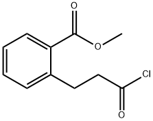 Benzoic acid, 2-(3-chloro-3-oxopropyl)-, methyl ester 结构式