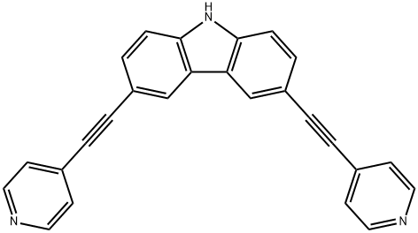 3,6-二(4-吡啶基乙炔基)咔唑 结构式