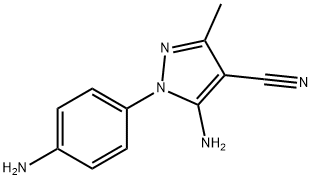 5-氨基-1-(4-氨基苯基)-3-甲基吡唑-4-腈 结构式