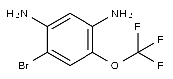 1,3-Benzenediamine, 4-bromo-6-(trifluoromethoxy)- 结构式