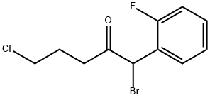 1-BroMo-5-chloro-1-(2-fluorophenyl)pentan-2-one 结构式