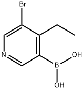 (5-溴-4-乙基吡啶-3-基)硼酸 结构式