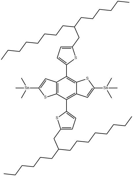 IN1414, (4,8-双(5-(2-己基癸基)噻吩基)苯基[1,2-B:4,5-B']二噻吩基)双三甲基锡 结构式