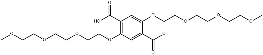 2,5-双(2-(2-(2-甲氧基乙氧基)乙氧基)乙氧基)对苯二甲酸 结构式