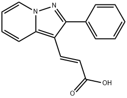 2-Propenoic acid, 3-(2-phenylpyrazolo[1,5-a]pyridin-3-yl)-, (2E)- 结构式