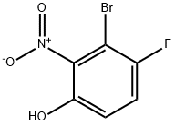 2-硝基-3-溴-4-氟苯酚 结构式