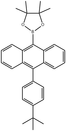 2-(10-(4-(叔丁基)苯基)蒽-9-基)-4,4,5,5-四甲基-1,3,2-二氧杂硼烷 结构式