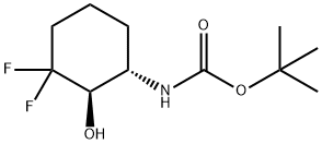 ((1S,2R)-3,3-二氟-2-羟基环己基)氨基甲酸叔丁酯 结构式