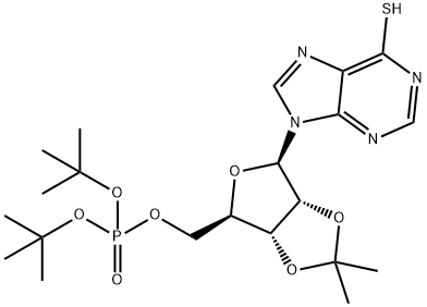 2,3-O-(1-Methylethylidene)-6-thio-5-inosinic Acid Bis(1,1-Dimethylethyl) Ester 结构式