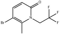 5-溴-6-甲基-1-(2,2,2-三氟乙基)吡啶-2(1H)-酮 结构式