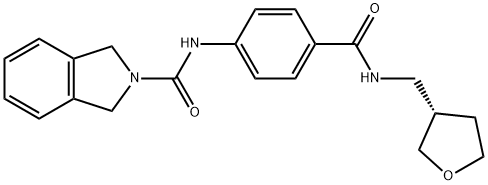 2H-Isoindole-2-carboxamide, 1,3-dihydro-N-[4-[[[[(3S)-tetrahydro-3-furanyl]methyl]amino]carbonyl]phenyl]- 结构式