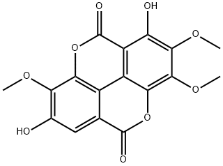 3,4,3'-Tri-O-methylflavellagic acid 结构式