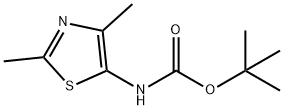 叔丁基N-(二甲基-1,3-噻唑-5-基)氨基甲酸酯 结构式