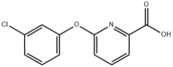 6-(3-chlorophenoxy)pyridine-2-carboxylic acid 结构式