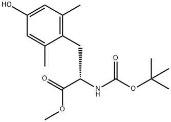 N-叔丁氧基羰基-2, 6-二甲基-L-酪氨酸甲酯 结构式