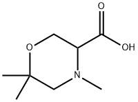 4,6,6-trimethylmorpholine-3-carboxylic acid 结构式