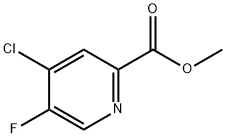 2-Pyridinecarboxylic acid, 4-chloro-5-fluoro-, methyl ester 结构式