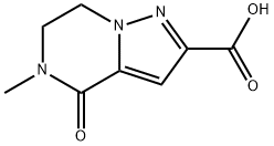 5-甲基-4-氧代-4,5,6,7-四氢吡唑并[1,5-A]吡嗪-2-羧酸 结构式