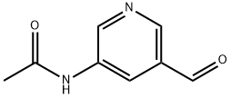 N-(5-甲酰基吡啶-3-基)乙酰胺 结构式