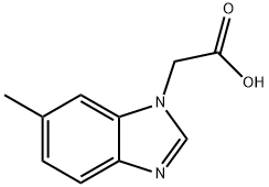 2-(6-甲基1H-苯并[D]咪唑-1-基)乙酸 结构式