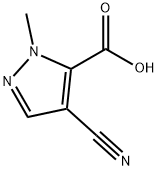 4-氰基-1-甲基-1H-吡唑-5-羧酸 结构式