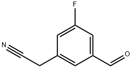 2-(3-氟-5-甲酰基苯基)乙腈 结构式