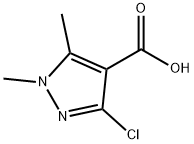 3-氯-1,5-二甲基-1H-吡唑-4-羧酸 结构式