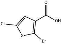 2-溴-5-氯噻吩-3-羧酸 结构式