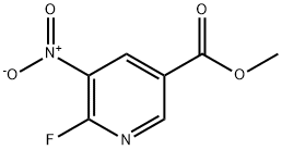 6-氟-5-硝基烟酸甲酯 结构式