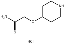 Ethanethioamide, 2-(4-piperidinyloxy)-, hydrochloride (1:1) 结构式