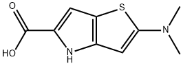 4H-Thieno[3,2-b]pyrrole-5-carboxylic acid, 2-(dimethylamino)- 结构式