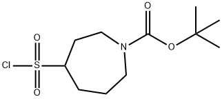 1-BOC-4-(氯磺酰基)氮杂环庚烷 结构式