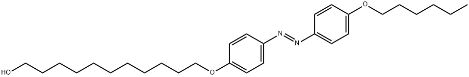 11-(4-((4-(己氧基)苯基)二氮烯基)苯氧基)十一烷-1-醇 结构式