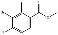 3-溴-4-氟-2-甲基苯甲酸甲酯 结构式