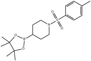 4-(4,4,5,5-四甲基-1,3,2-二氧硼杂环戊烷-2-基)-1-甲苯磺酰基哌啶 结构式