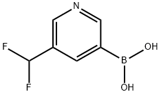 (5-(二氟甲基)吡啶-3-基)硼酸 结构式