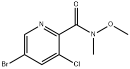 2-Pyridinecarboxamide, 5-bromo-3-chloro-N-methoxy-N-methyl- 结构式