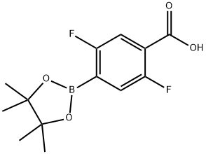 2,5-二氟-4-(4,4,5,5-四甲基-1,3,2-二氧杂硼烷-2-基)苯甲酸 结构式