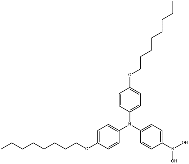 Boronic acid, B-?[4-?[bis[4-?(octyloxy)?phenyl]?amino]?phenyl]?- 结构式