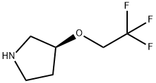 Pyrrolidine, 3-(2,2,2-trifluoroethoxy)-, (3S)- 结构式