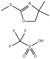 1,1,1-三氟-甲磺酸化合物与 4,5-二氢-4,4-二甲基-2-(甲硫基)恶唑 (1:1) 结构式