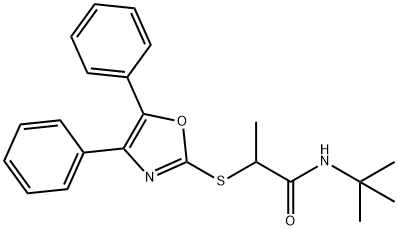 N-(tert-Butyl)-2-((4,5-diphenyloxazol-2 -yl)thio)propanamide 结构式