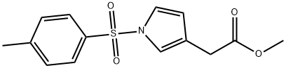 1H-Pyrrole-3-acetic acid, 1-[(4-methylphenyl)sulfonyl]-, methyl ester 结构式