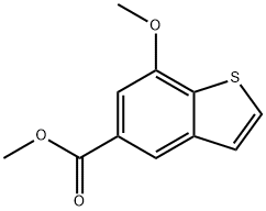 7-甲氧基苯并[B]噻吩-5-羧酸甲酯 结构式