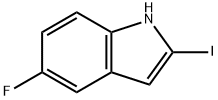 5-氟-2-碘-1H吲哚 结构式