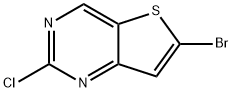 6-溴-2-氯噻吩并[3,2-D]嘧啶 结构式