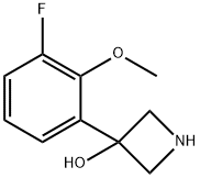 3-(3-氟-2-甲氧基苯基)氮杂环丁烷-3-醇 结构式