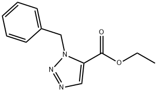 1H-1,2,3-Triazole-5-carboxylic acid, 1-(phenylmethyl)-, ethyl ester 结构式