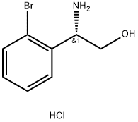 (S)-2-氨基-2-(2-溴苯基)乙醇盐酸盐 结构式